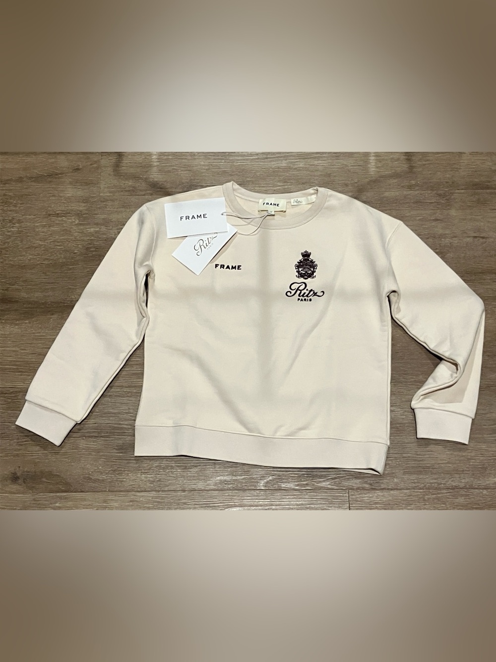 Frame x Ritz Paris JUNIOR SUITE Crewneck Sweatshirt KIDS 12 NWT